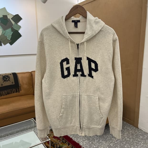 갭 GAP 빅로고 오버핏 약기모 후드집업 100 C05663