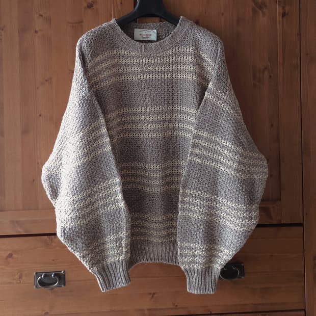 Mitsumine 스트라이프 빈티지 니트