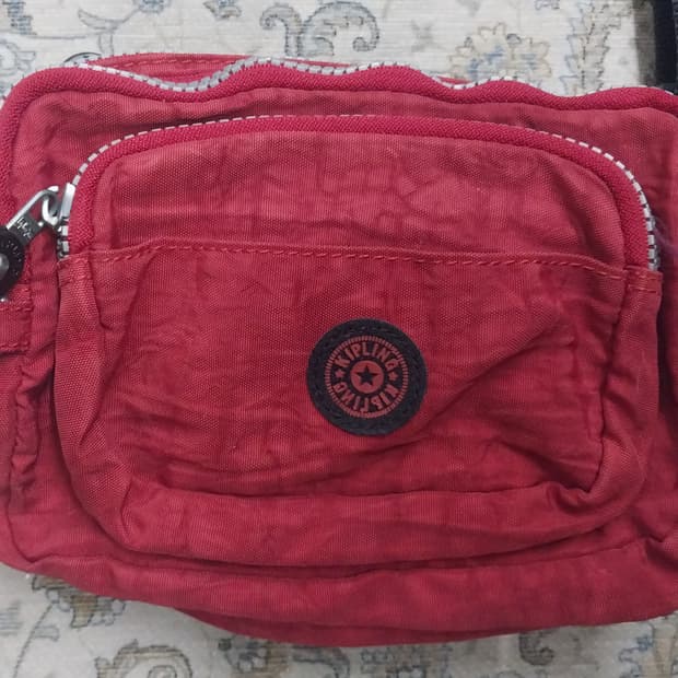 키플링 미니 레드 웨이스트백 / 크로스백