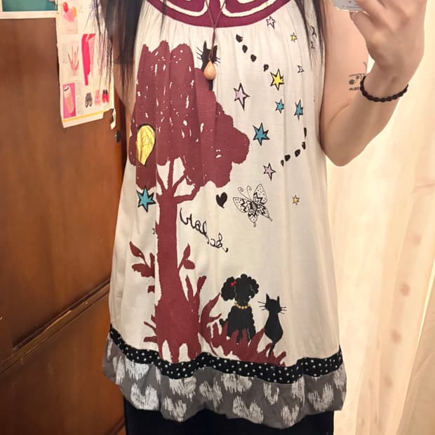 jpn vintage grapic mini dress