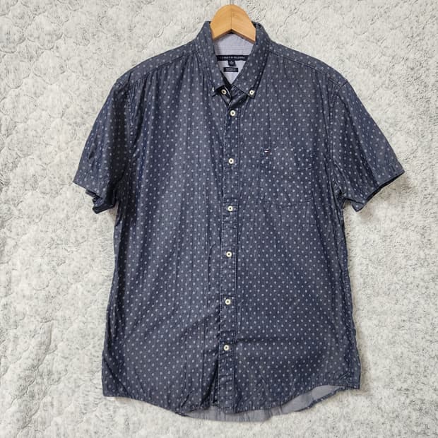 G736 [XL] 타미힐피거 반팔 남방 셔츠