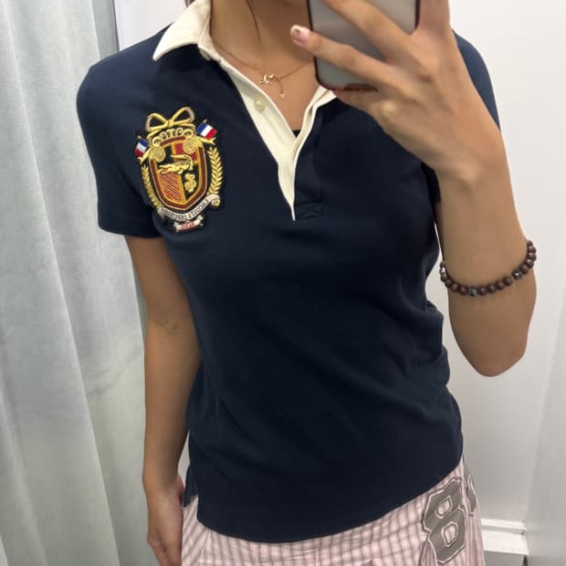 라코스테 네이비 반팔 카라티 