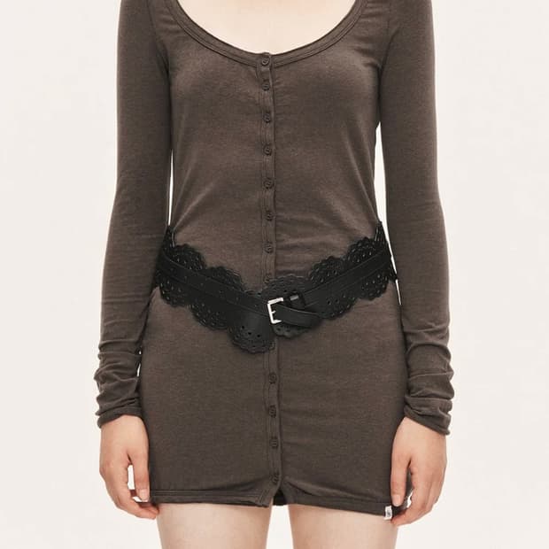 쓰리타임즈 Basic open tee 베이직 오픈티 차콜