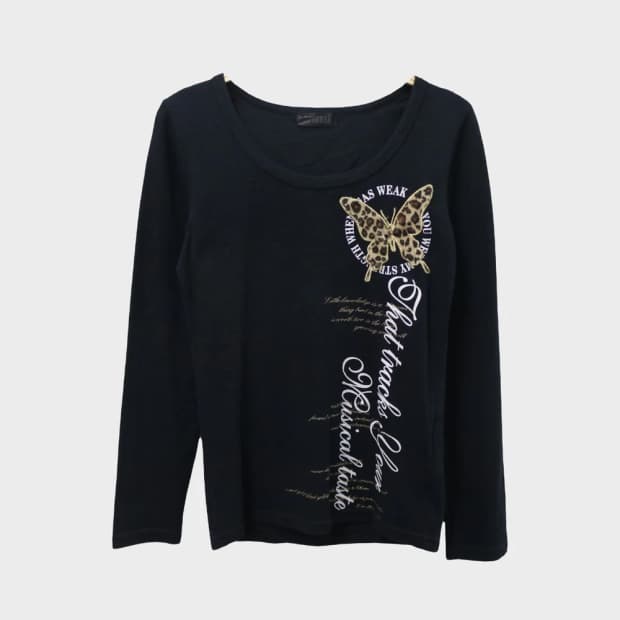 SPINKLE 빈티지 레터링 긴팔 티셔츠 61429