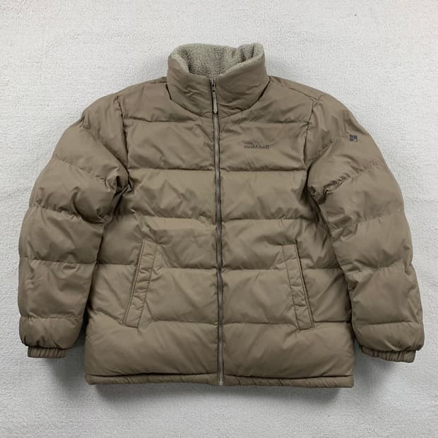 몽벨 리버시블 플리스 패딩 자켓 베이지
