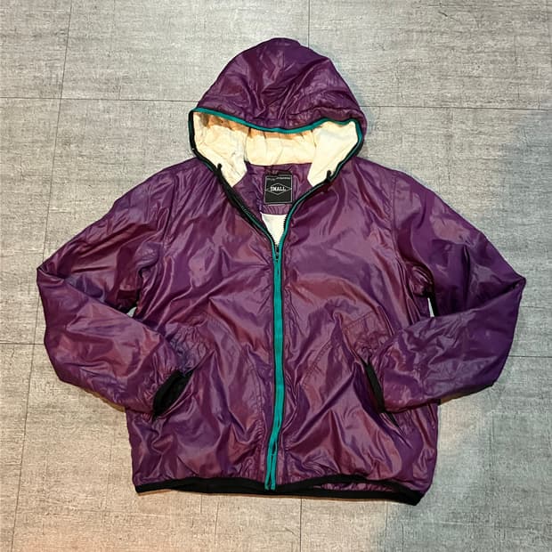 일본빈티지 Guaranteed 올드스쿨아메카지 바람막이 봄버자켓 퍼플