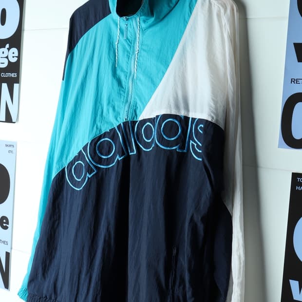 (L-3XL) 아디다스 집업 바람막이 점퍼자켓 90S년대-H3H34006