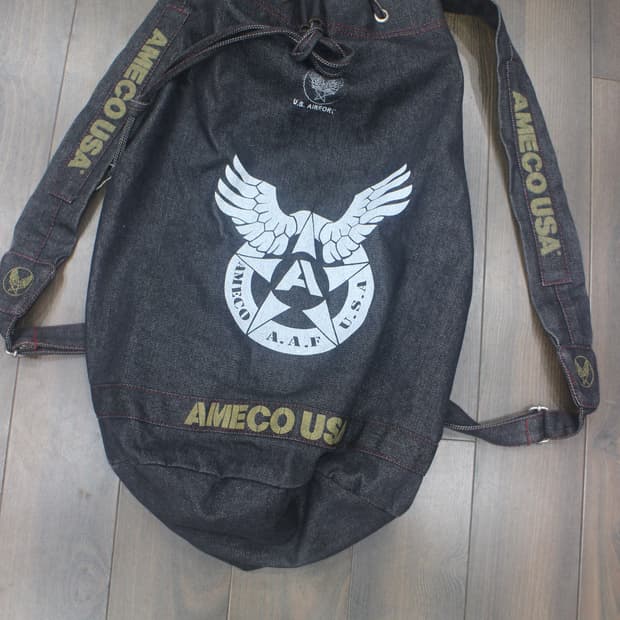 아메코 (AMECO) 빈티지 USA 복조리 데님백팩