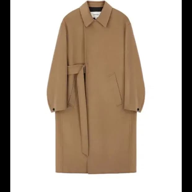 토니웩 캐시미어 벨티드 코트 카멜