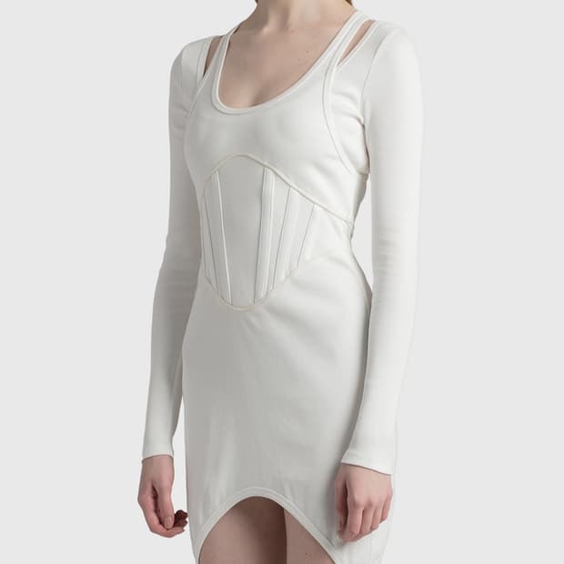 dion lee 핀 코르셋 드레스