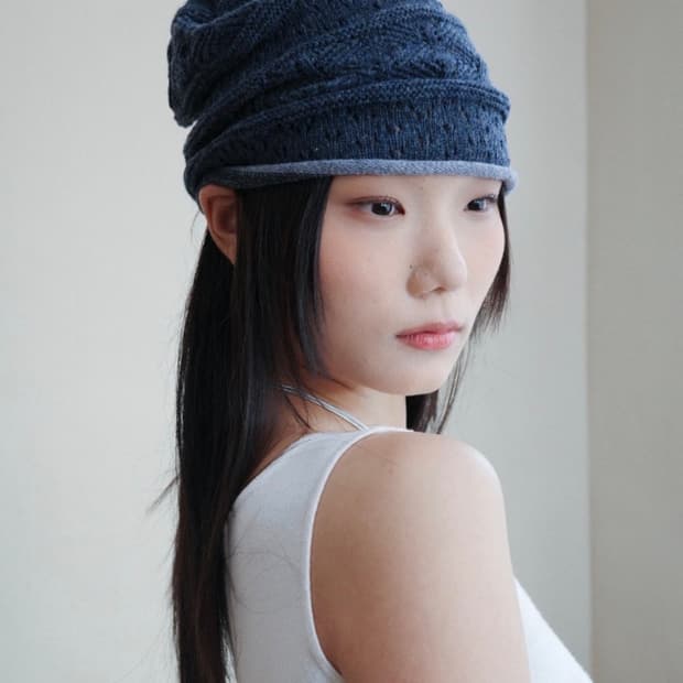 하이산 더스티 인디 비니 인디고 