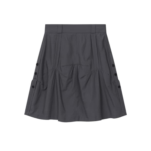 미세키서울 Slouchy balloon midi skirt CHARCOA
