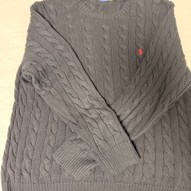 폴로 케이블니트 블랙xl 백화점구매