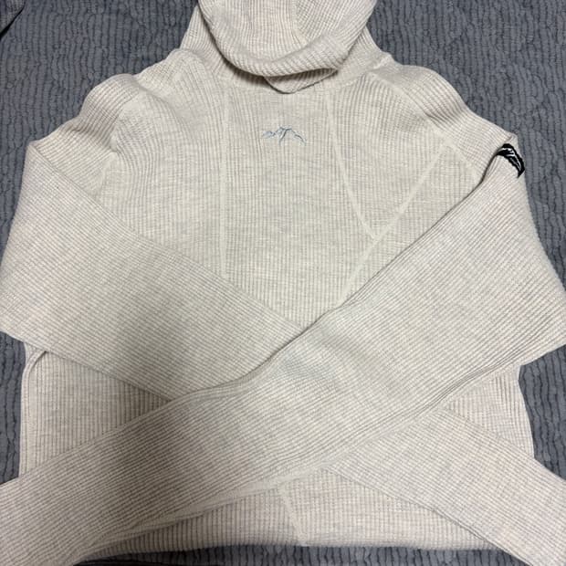 콜드웜 와플 워머 후드 크림 L사이즈