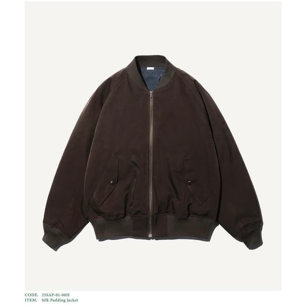 [3] 아프레쎄 25ss 실크 패딩 자켓 카키