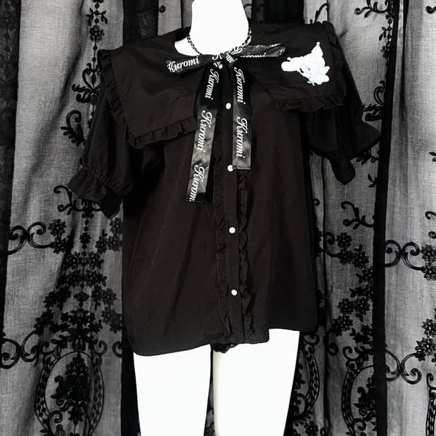 #kuromi gothic ribbon blouse