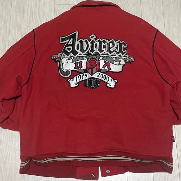 (2XL) 아비렉스 바시티 울 자켓