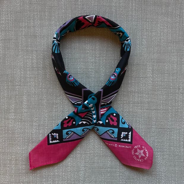 [미사용] 80s USA WAMCRAFT 네이티브 나바호 반다나