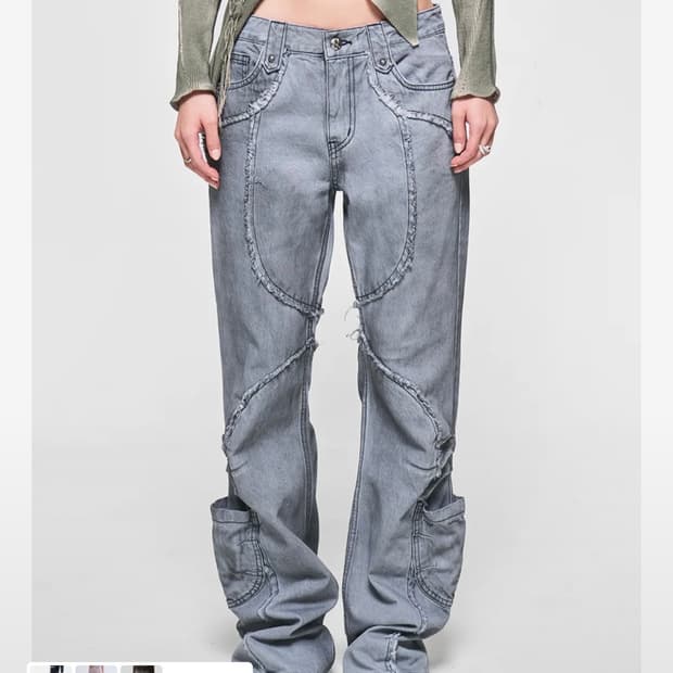 와이이이엘 SHIRRING CUT-OFF BOOTS CUT PANTS