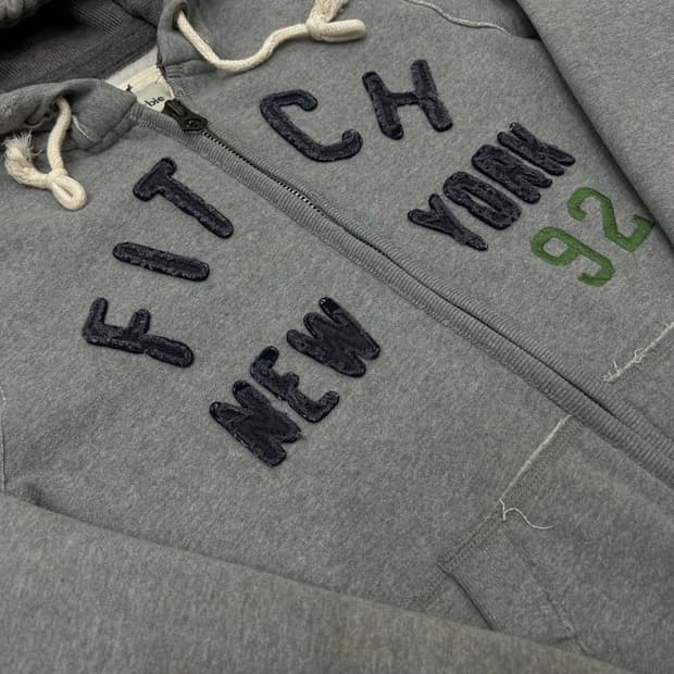 [L]아베크롬비 아치로고 후드집업/그레이/기모