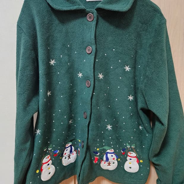 크리스마스 빈티지 겨울 가디건