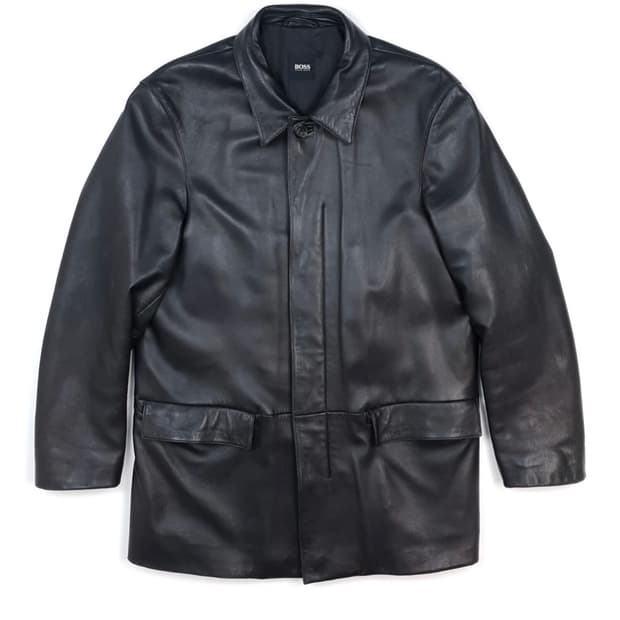 휴고보스 레더 카코트 민트급 올드갭