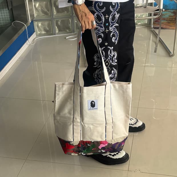BAPE 베이프 부록 베이프 나일론 에코백