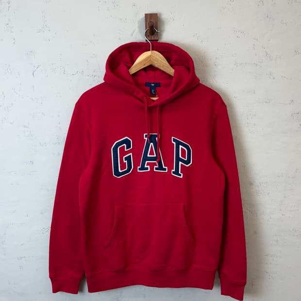갭 GAP 레드 후드티