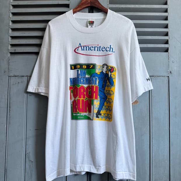 [XL]1997 스페셜 올림픽스 Torch Run 프린팅 티셔츠