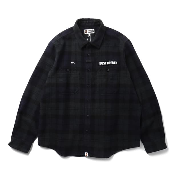 베이프 A BATHING APE Flannel Tactical Shirt