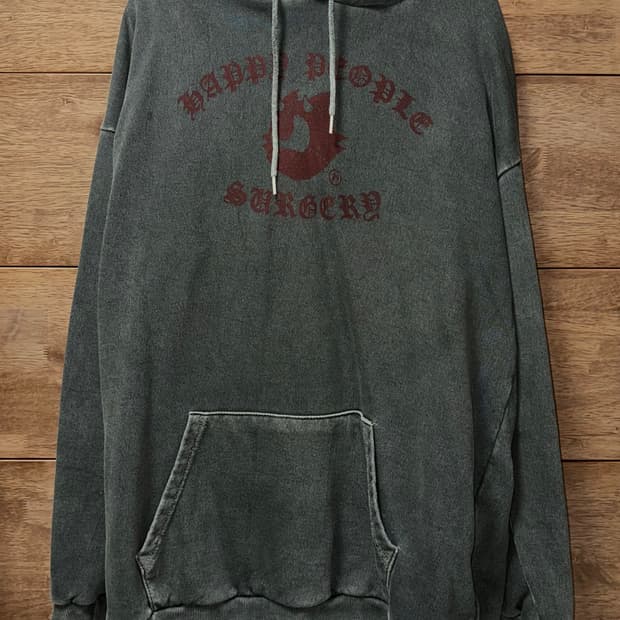 써저리 x 해피피플갤러리 피그먼트 후드티