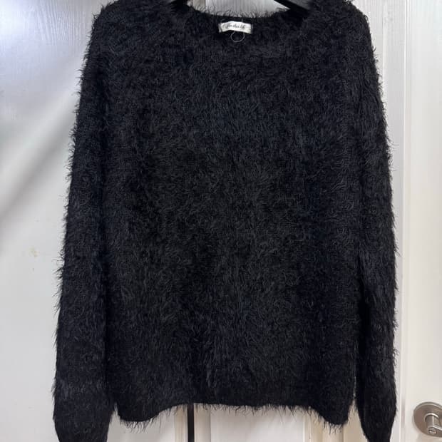 Black fur knit