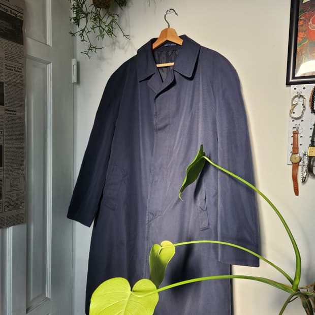 60s Dunn&Co 코튼나일론 싱글 발마칸 코트(ENGLANDmade)