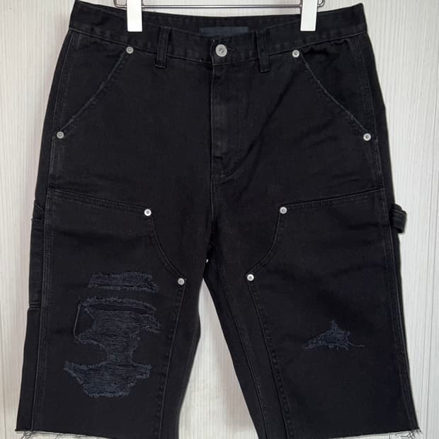 Htae Black Fade Half Double Knee Pants