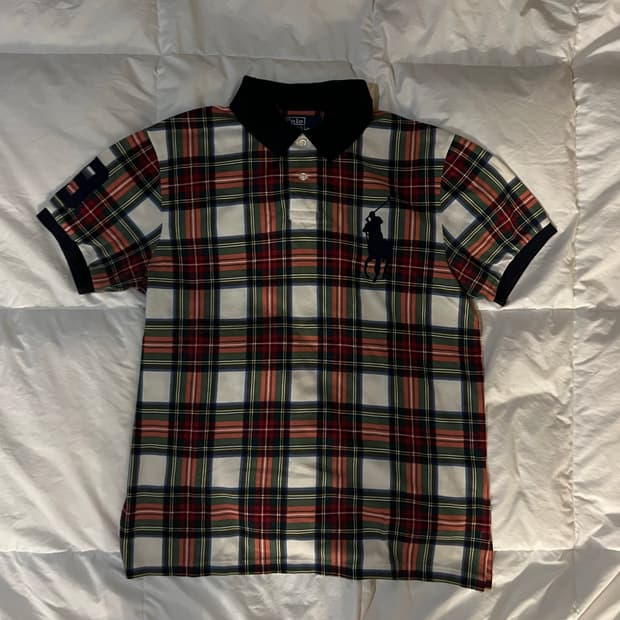 빅 포니 플레이드 폴로 셔츠