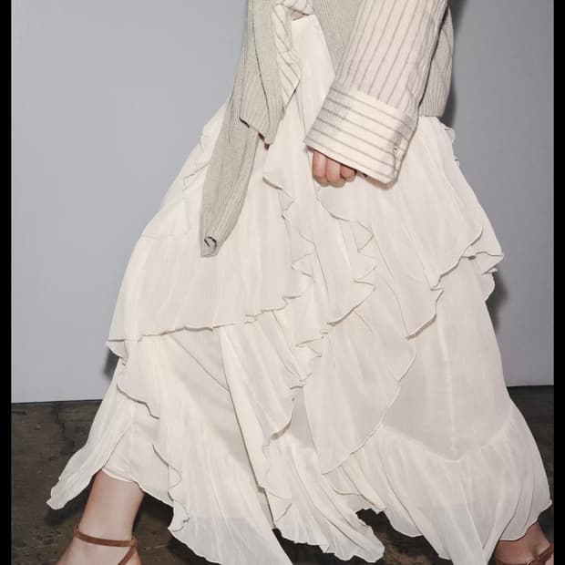 ZARA 자라 희귀템 쉬폰 레이어드 스커트