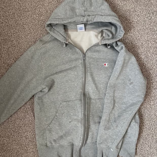 Champion 챔피온 베이직 그레이 후드티