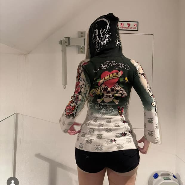 에드하디 롱슬리브 후드 원피스