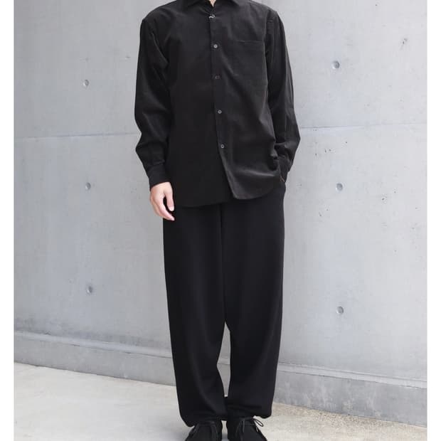 [2] 코모리 24aw 코듀로이 셔츠 블랙