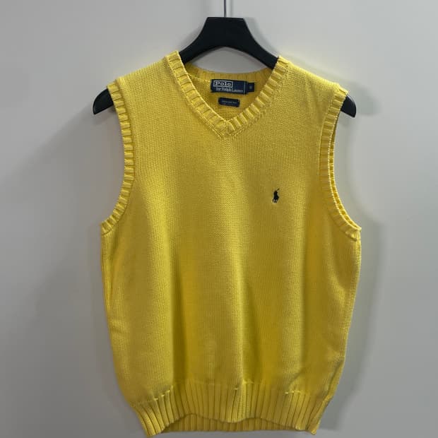 폴로 랄프로렌 옐로우 조끼 니트  (on.704)  