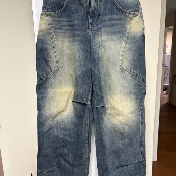 노운 라인 카고 데님팬츠