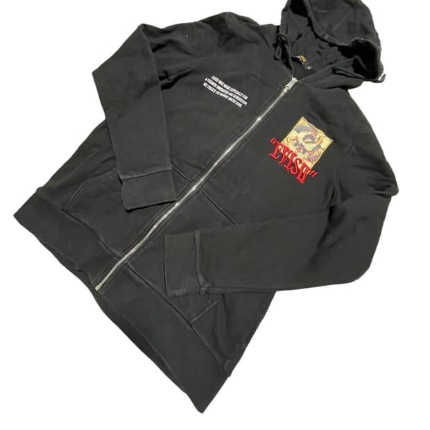 에비수 자수 후드집업