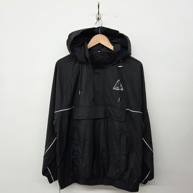 르꼬끄 블랙 후드 바람막이 점퍼 남m