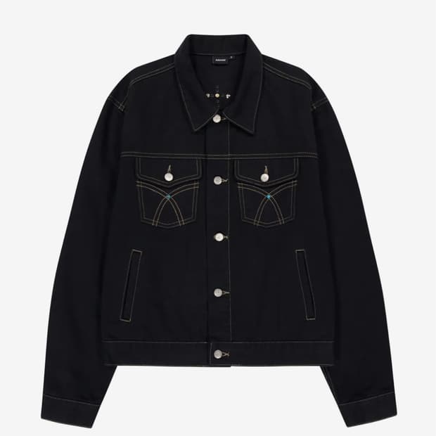 아캄 Western Studded Cotton Jacket (Black)