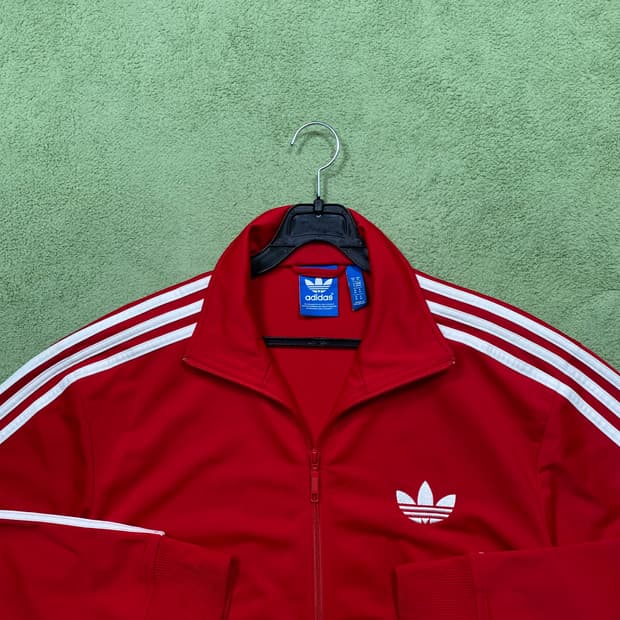 아디다스 빨강 파이어버드 져지 트랙탑