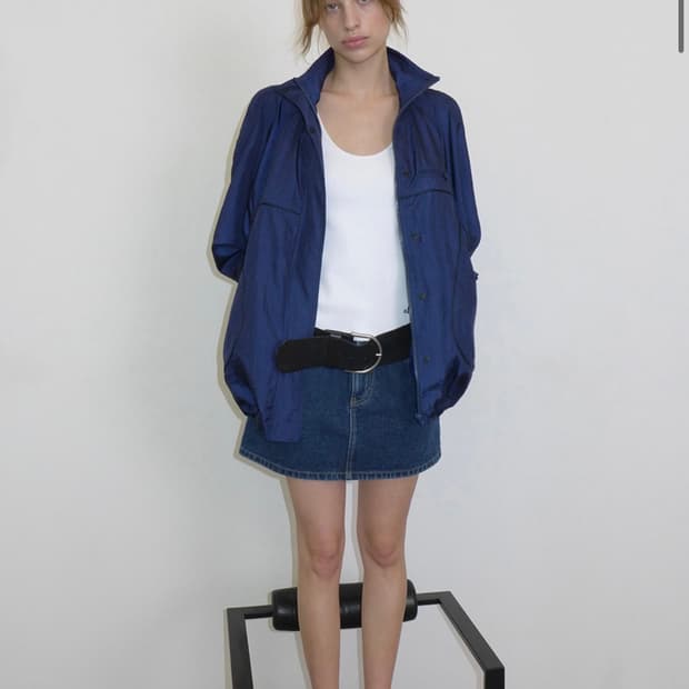 오버듀플레어 데님 미니스커트 청치마