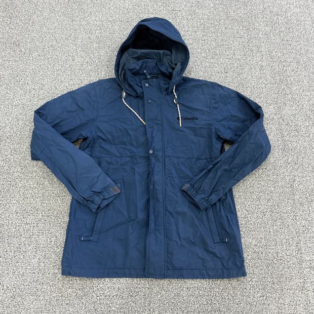 [M] 컬럼비아 네이비 나일론 바람막이 윈드브레이커  0109T1