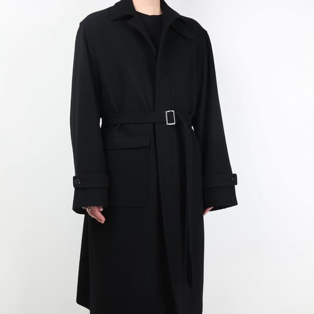 이얼즈어고 timeleap.02-2 싱글 belted 코트