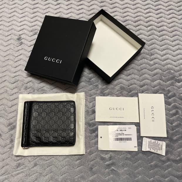 구찌 마이크로시마 머니클립