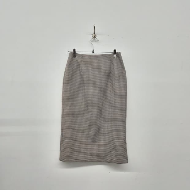 펜디 체크 미디 스커트 여성 28in